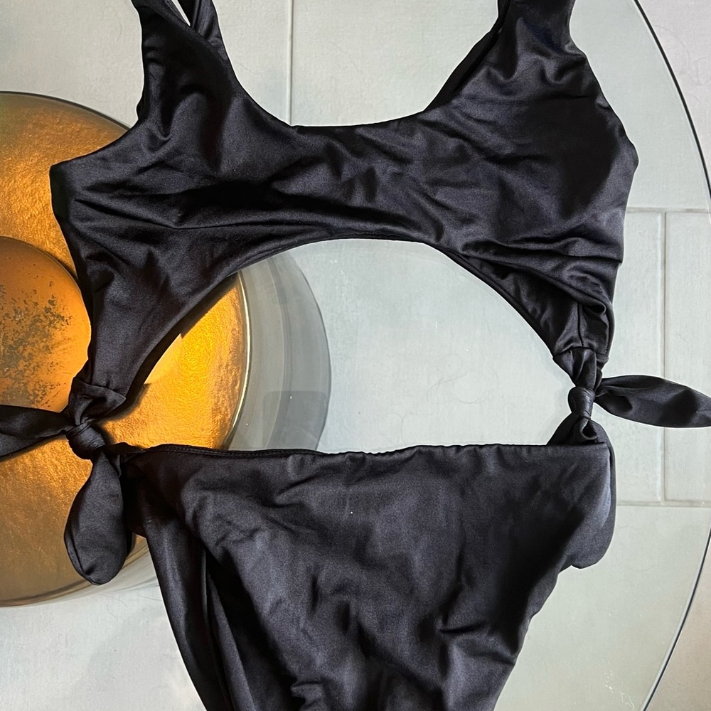 LA Hearts Sleek Black Swimwear